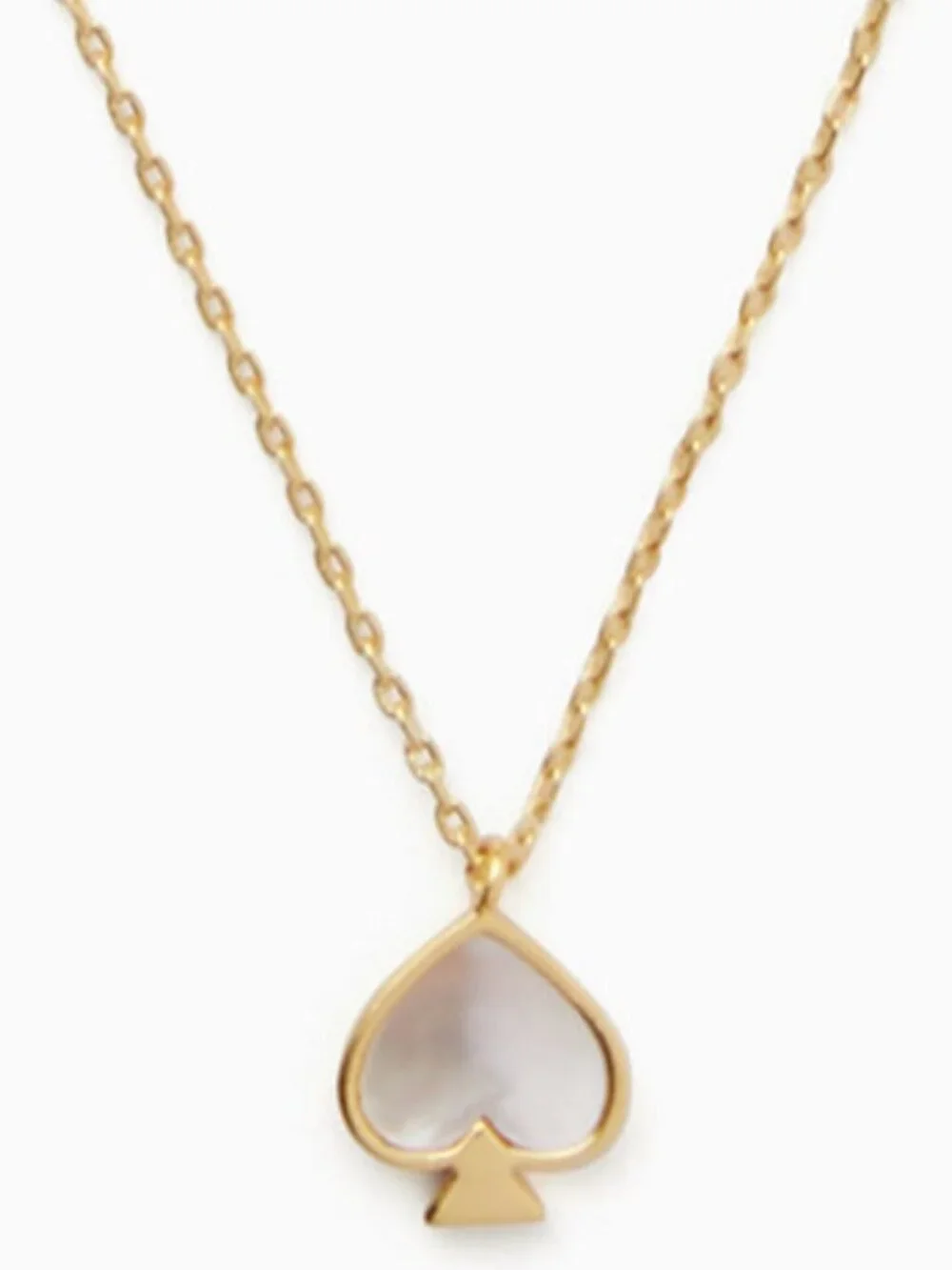 NWT~KATE SPADE~Signature Spade Pendant Necklace, Cream Multi
